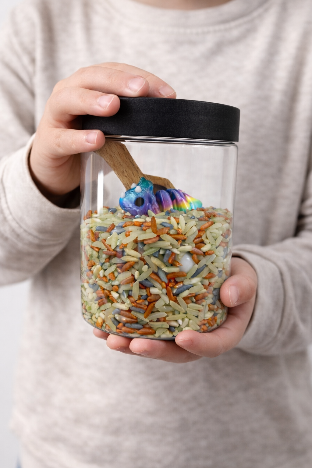 Dino Dig Tiny Sensory World | Dinosaur Sensory Kit | Ready-to-Play 8oz Jar