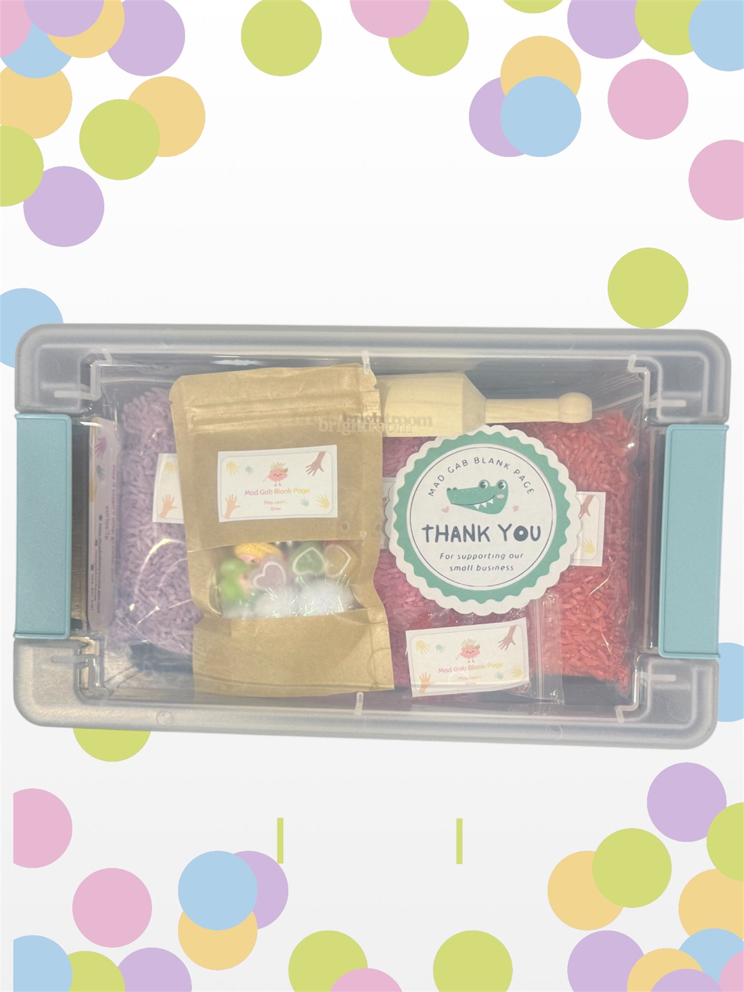 Valentine Sensory Kit - Created by Mad Gab Blank Page