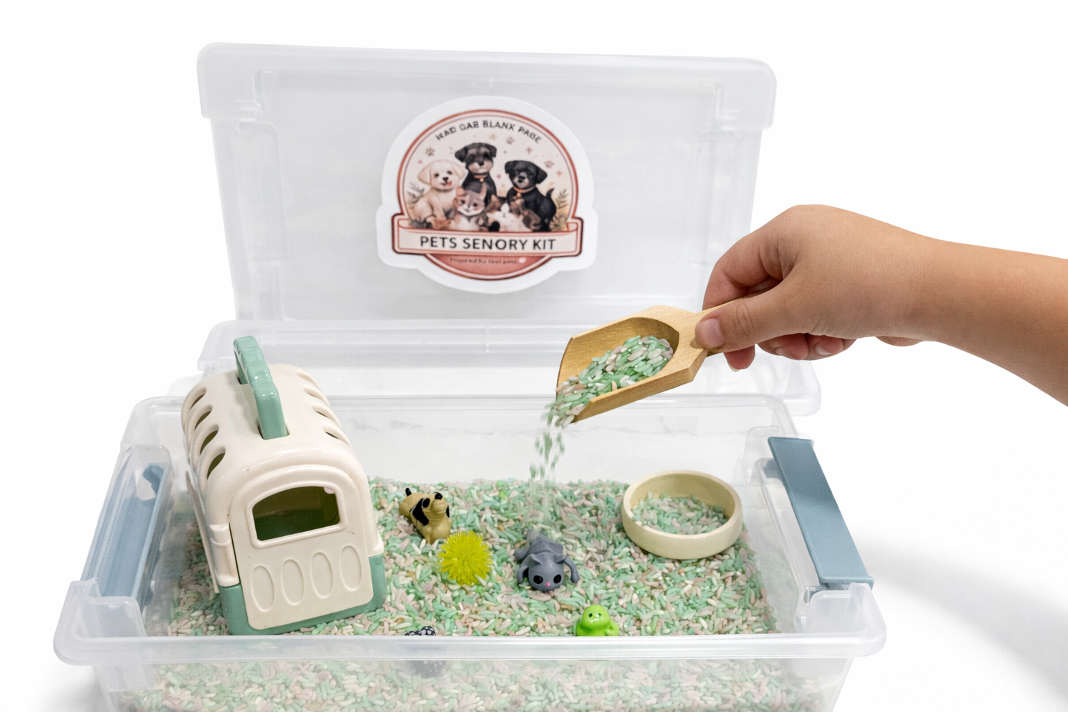 Pet Themed Sensory Kit |Calming Play, Fine Motor Skills, Ready for-Open-Ended Play, Read-to-Play-Kit
