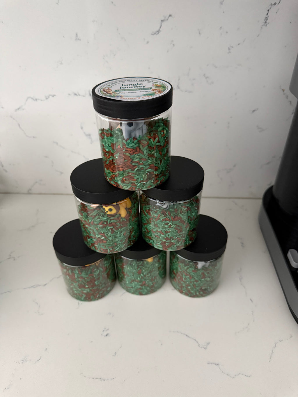Jungle Journey Tiny Sensory World | Jungle Journey Sensory Kit | Ready-to-Play, 8oz Jar