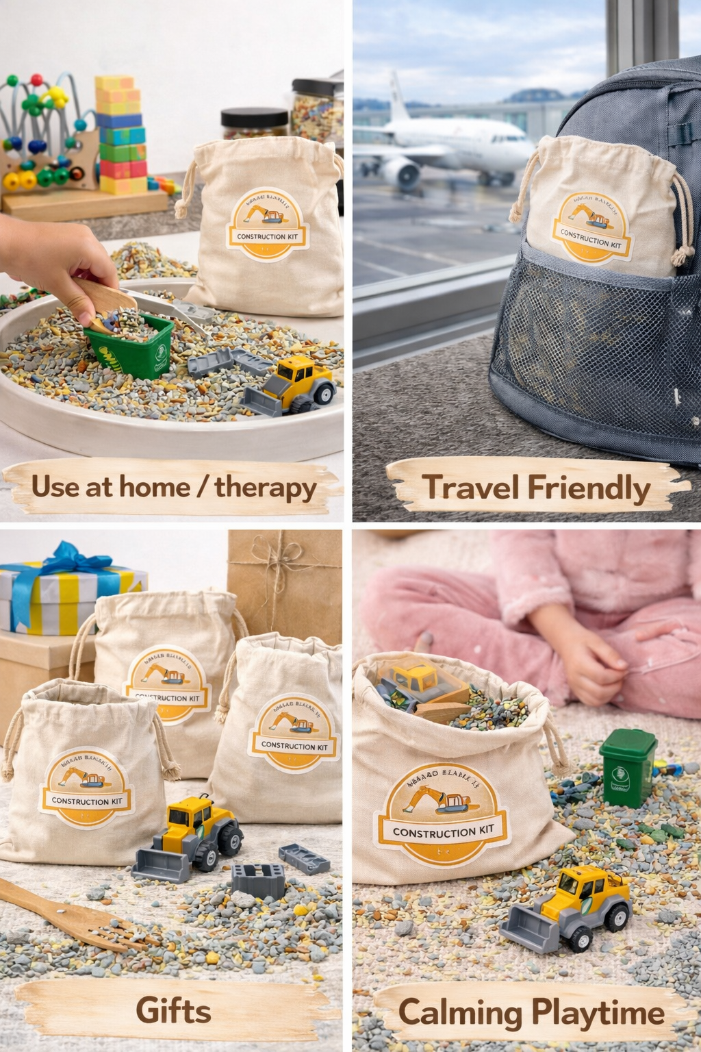 Construction Explorer Sensory Kit | Fine Motor Sensory Play Pouch | Neuroaffirming