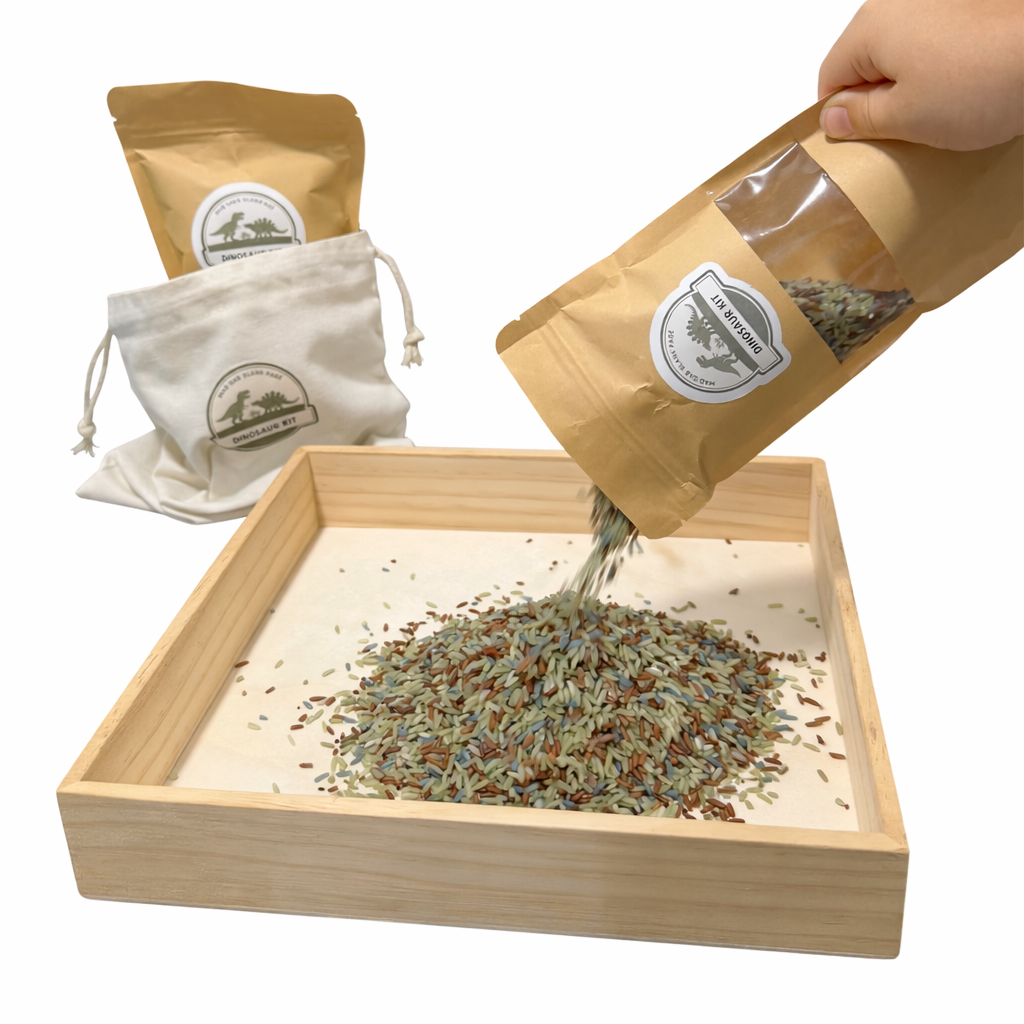 Dinosaur Explorer Sensory Kit | Travel Sensory Play Pouch | Montessori Inspired Play