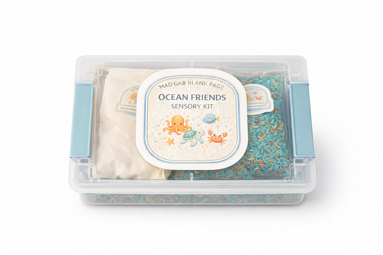 Ocean Themed Sensory Kit |Calming Play, Fine Motor Skills, Neuroaffirming, Ready-for-Open-Ended Play, Ready-to-Play