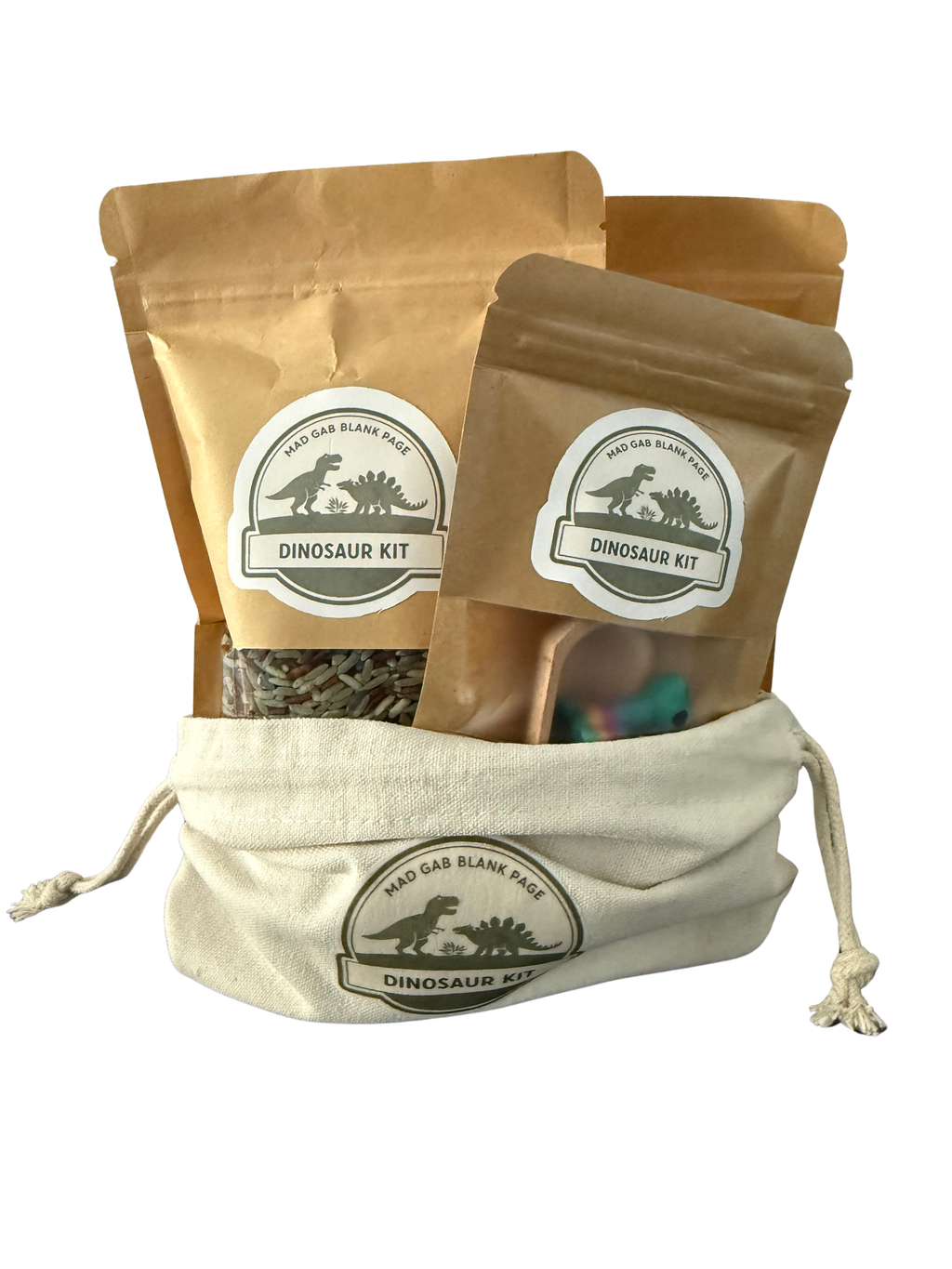 Dinosaur Explorer Sensory Kit | Travel Sensory Play Pouch | Montessori Inspired Play
