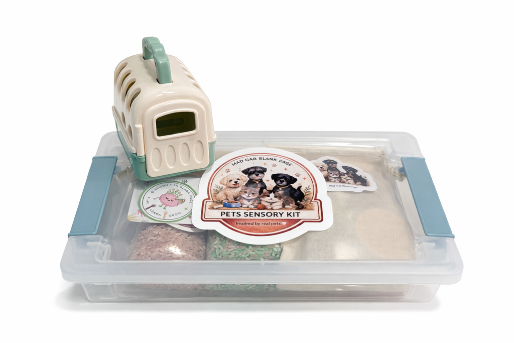Pet Themed Sensory Kit |Calming Play, Fine Motor Skills, Ready for-Open-Ended Play, Read-to-Play-Kit