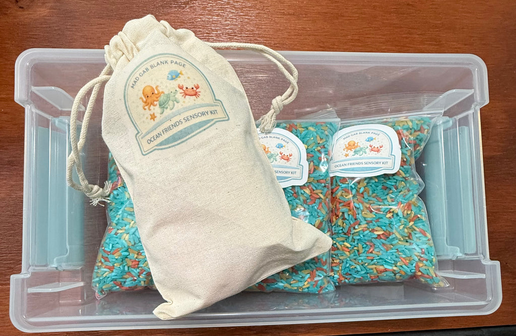Ocean Themed Sensory Kit |Calming Play, Fine Motor Skills, Neuroaffirming, Ready-for-Open-Ended Play, Ready-to-Play