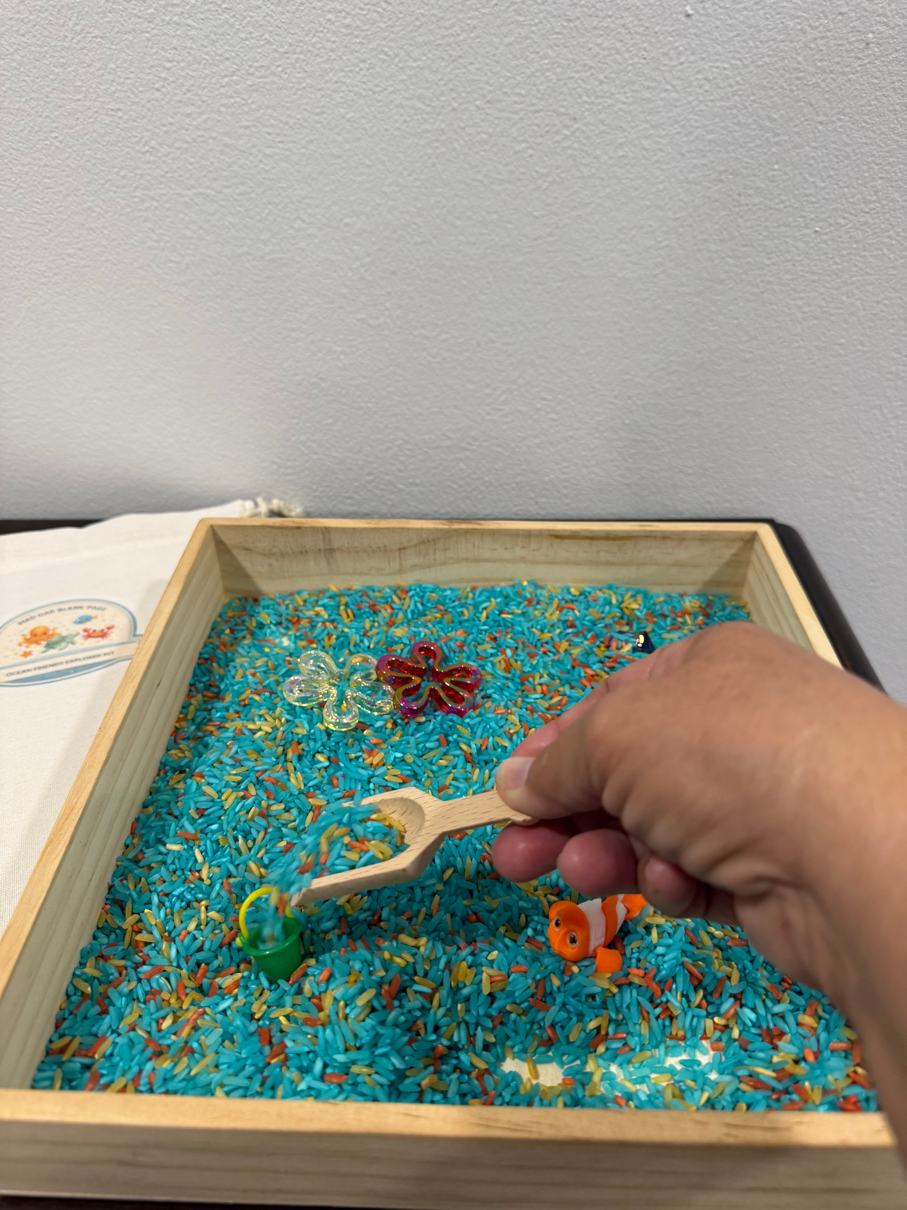 Ocean Friends Explorer Sensory Kit | Summer Travel Montessori Play Pouch, Calm Activity