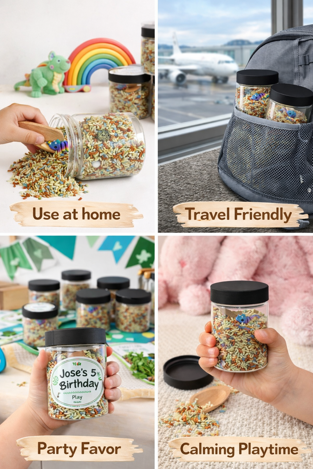 Dino Dig Tiny Sensory World | Dinosaur Sensory Kit | Ready-to-Play 8oz Jar
