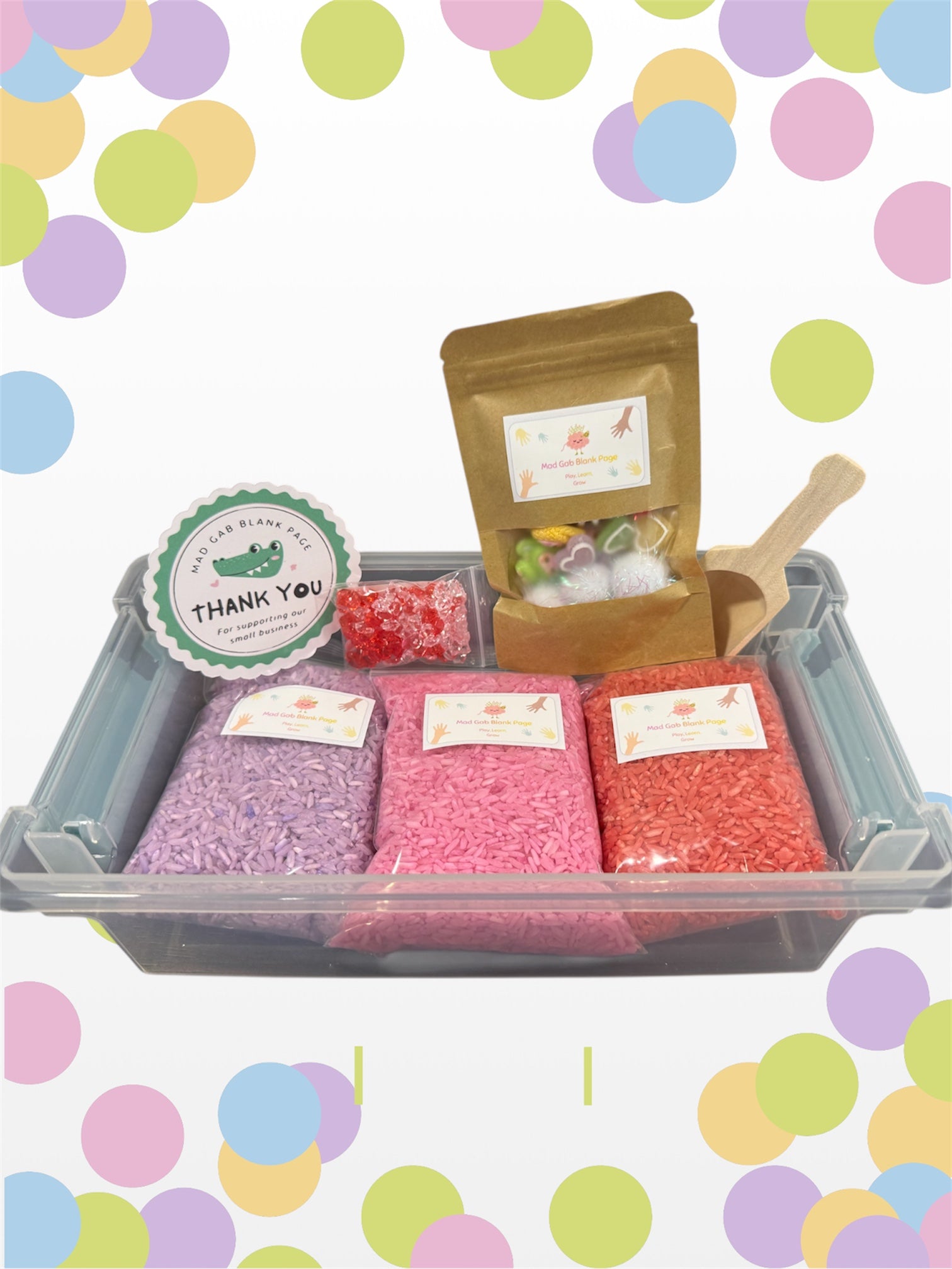 Valentine Sensory Kit - Created by Mad Gab Blank Page