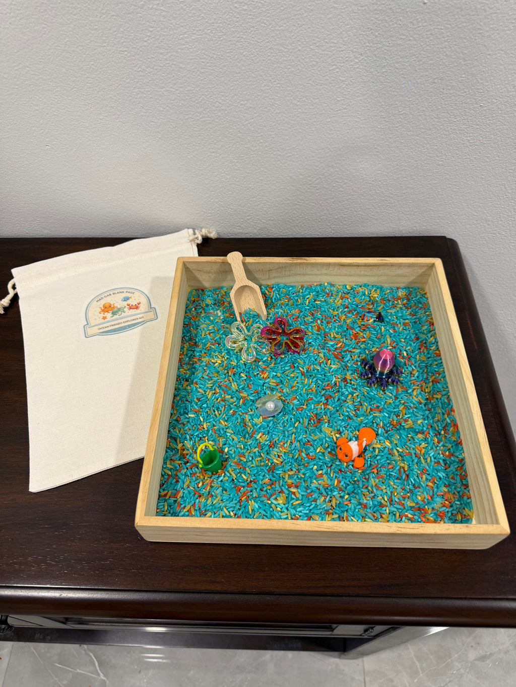 Ocean Friends Explorer Sensory Kit | Summer Travel Montessori Play Pouch, Calm Activity