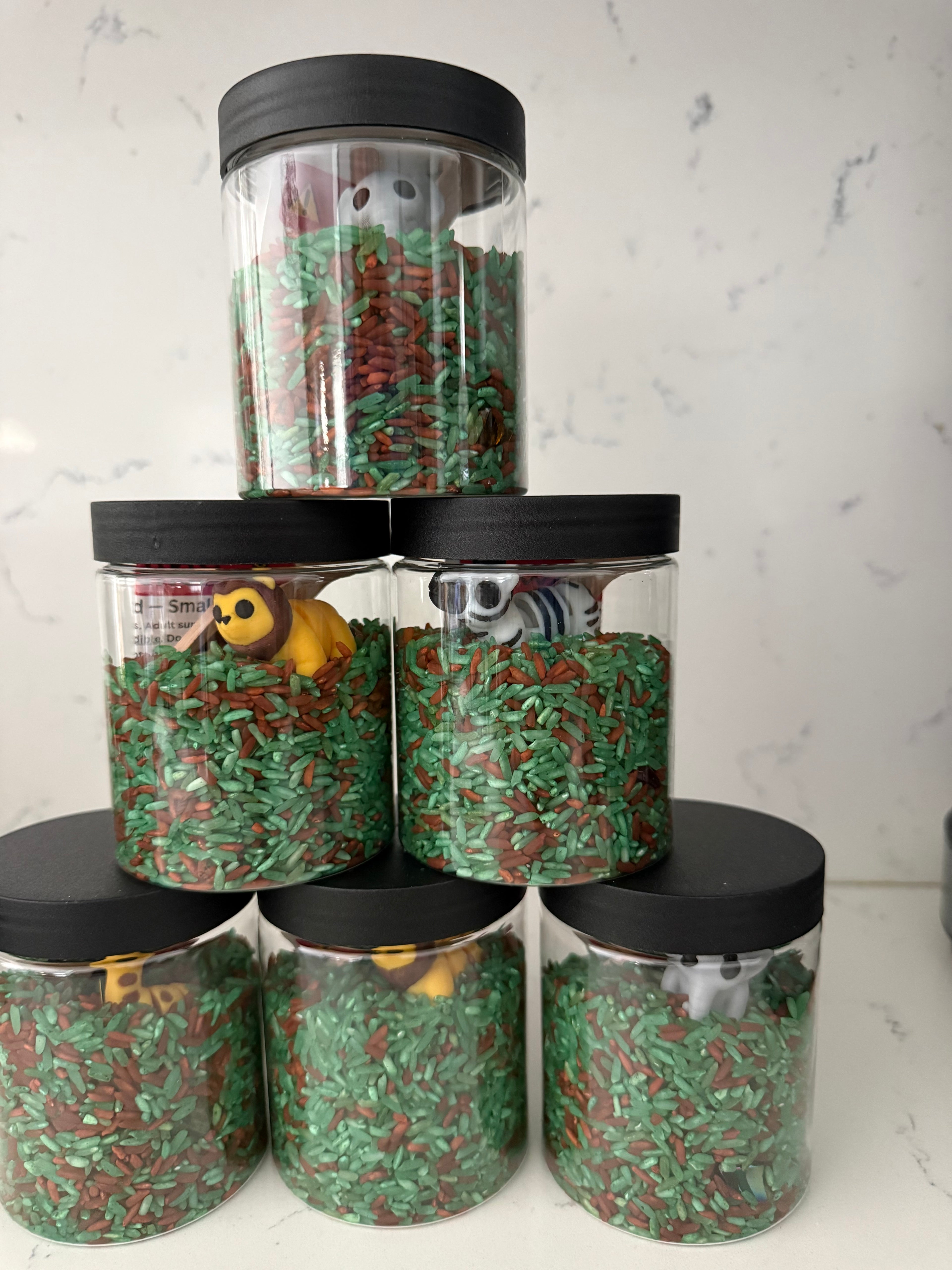 Jungle Journey Tiny Sensory World | Jungle Journey Sensory Kit | Ready-to-Play, 8oz Jar