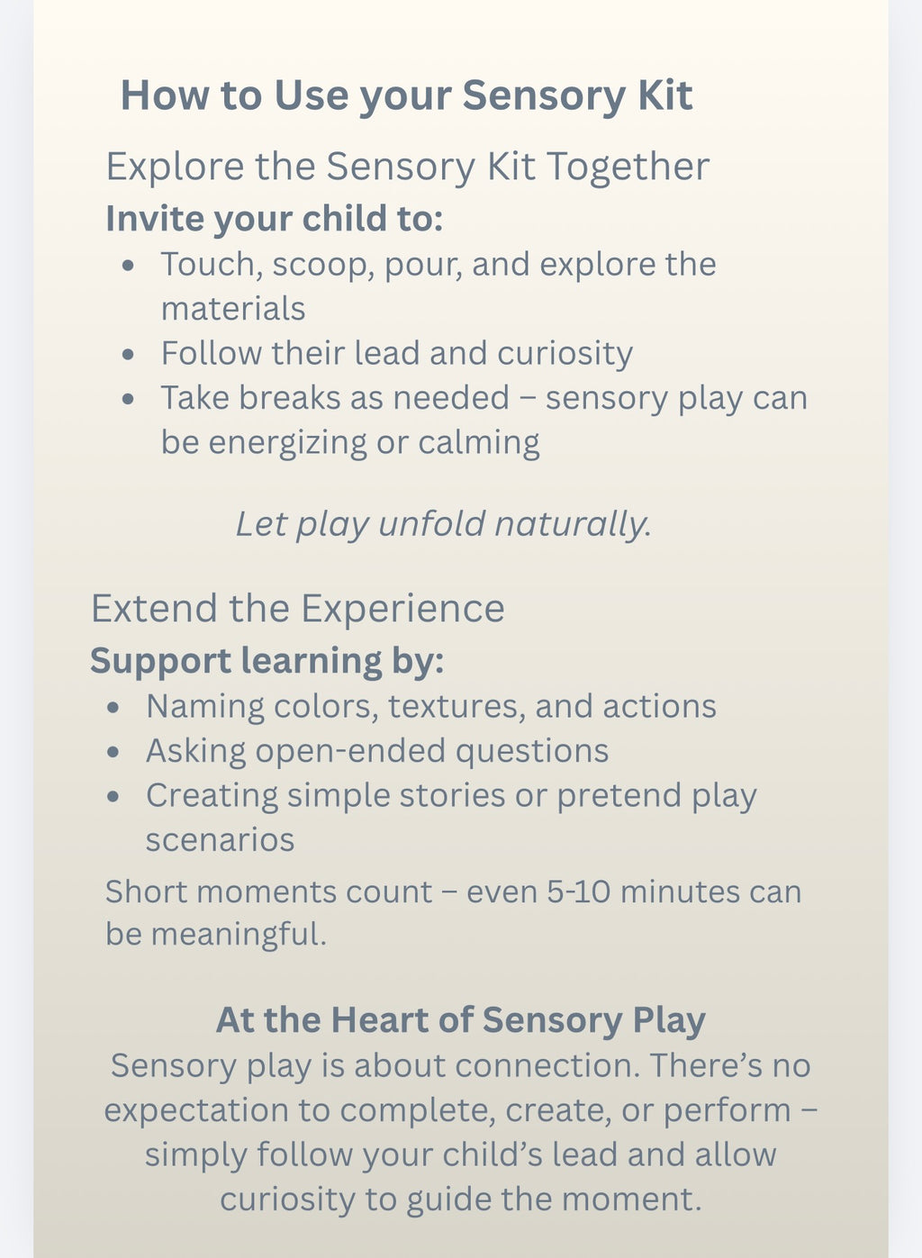Sensory Play Guide for Parents