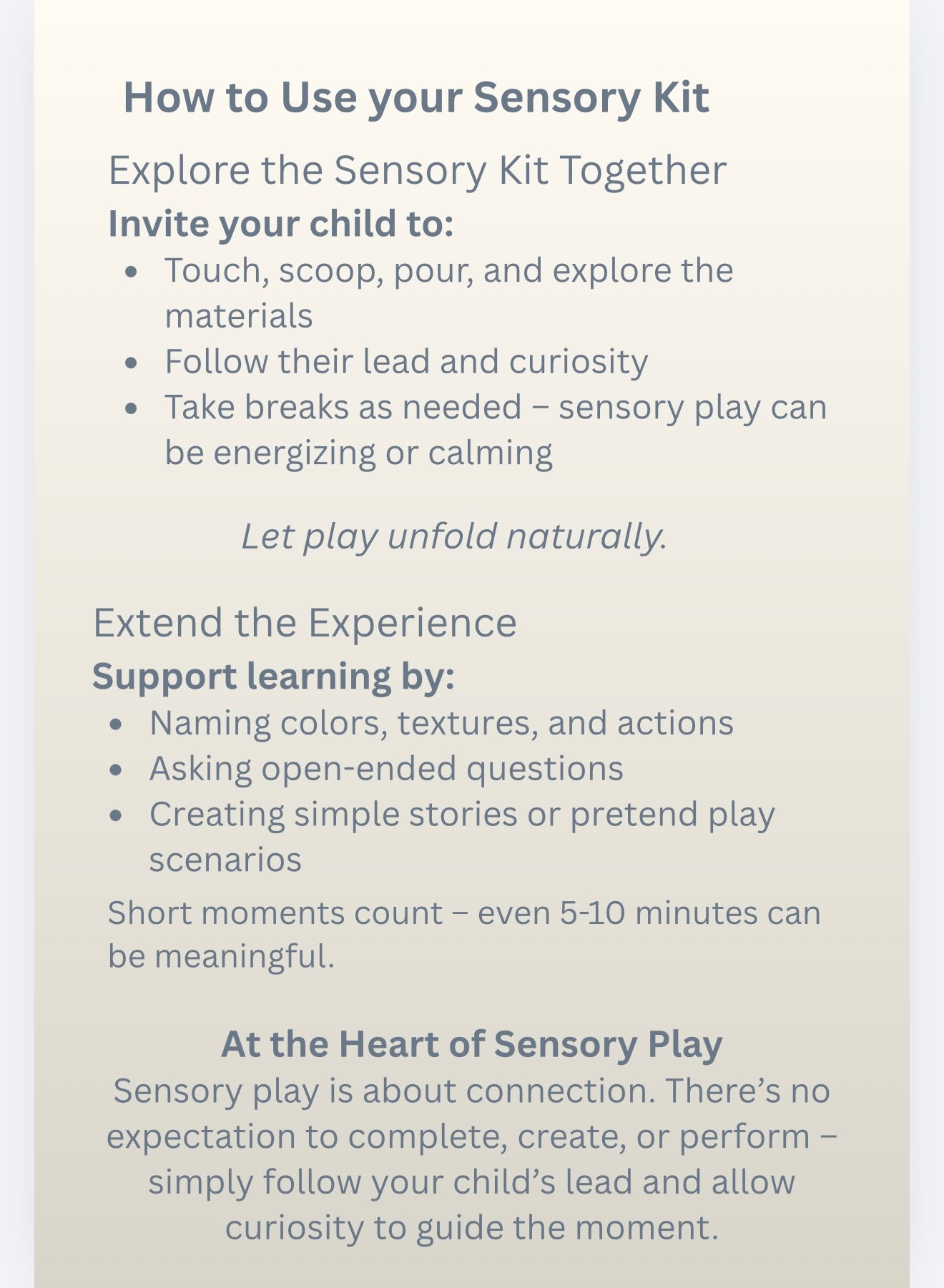 Sensory Play Guide for Parents